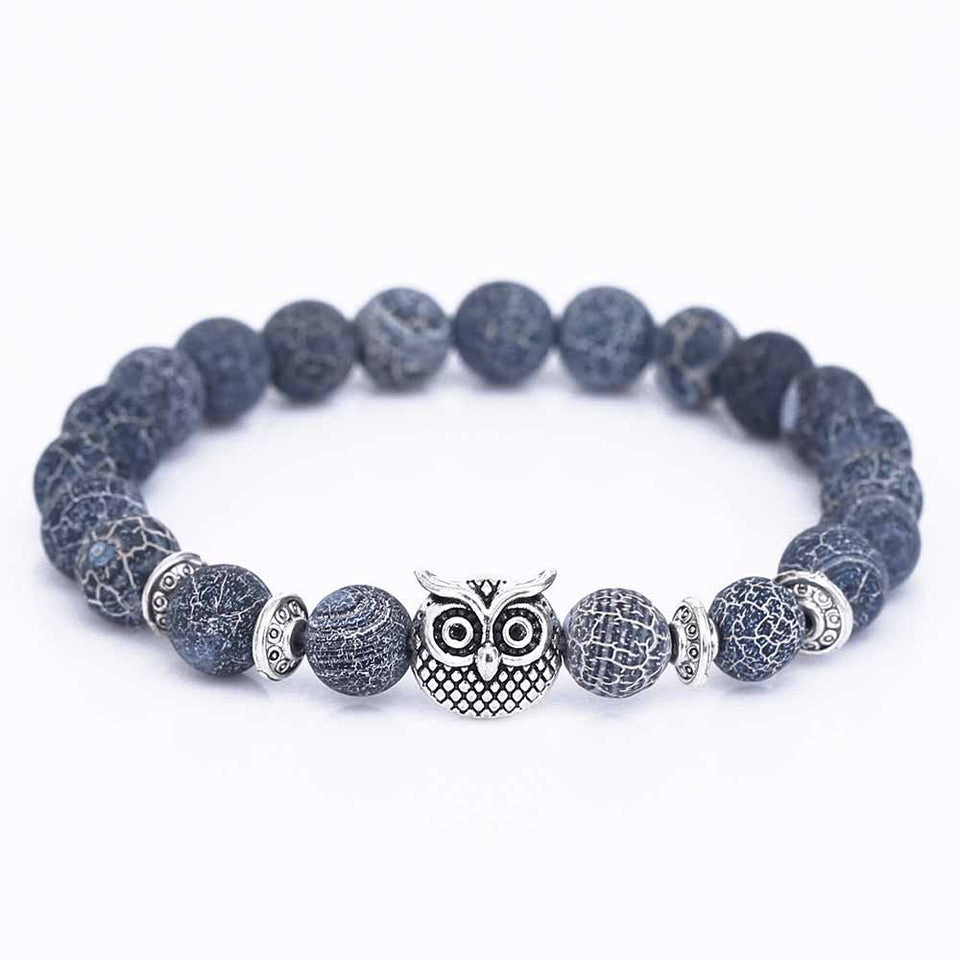 2018  Tiger Eye Lion Head yoga Bracelet