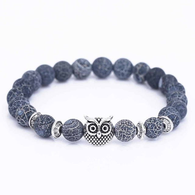2018  Tiger Eye Lion Head yoga Bracelet