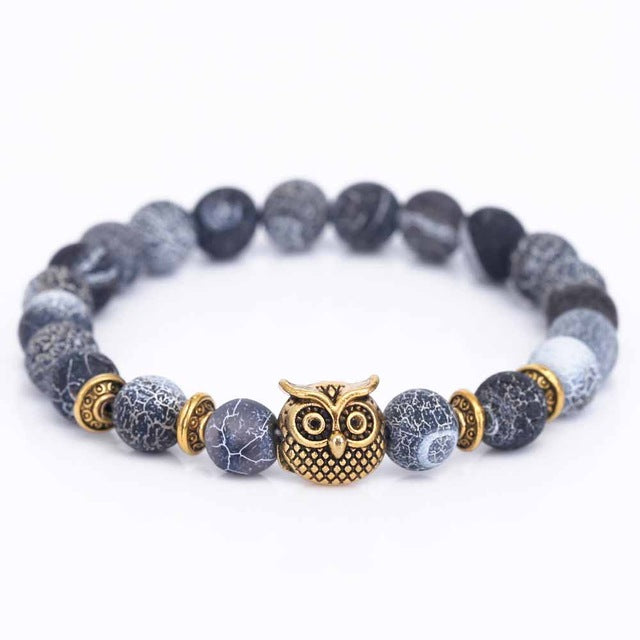 2018  Tiger Eye Lion Head yoga Bracelet