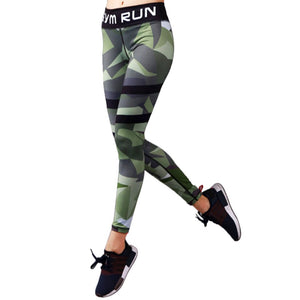Yoga Pants Camouflage High Elasticity Women Fitness Sports Running